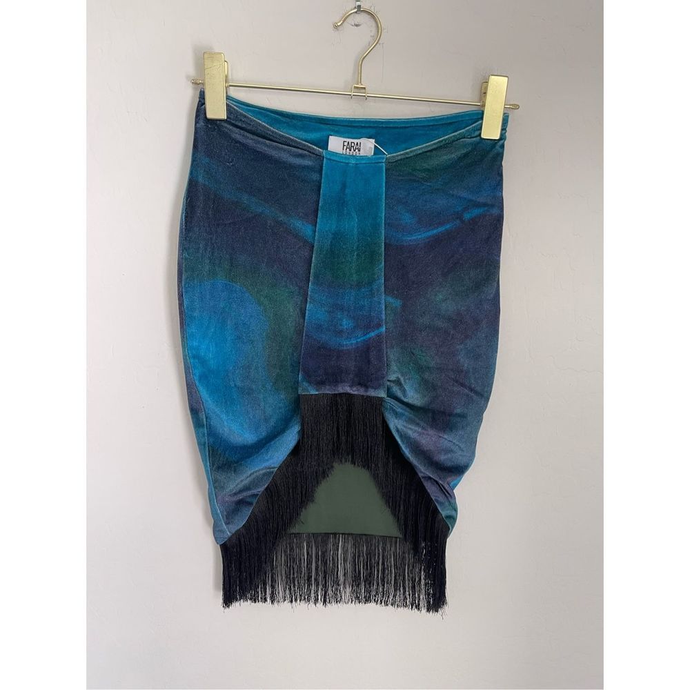 FARAI LONDON Edena Fringe Mini Skirt Size XS